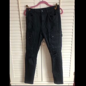 Skinny cargo pocket jeans